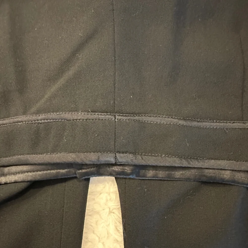 "BLACK FRIDAY SPECIAL" BLACK CREPE TUXEDO SLACKS - Picture 6 of 7